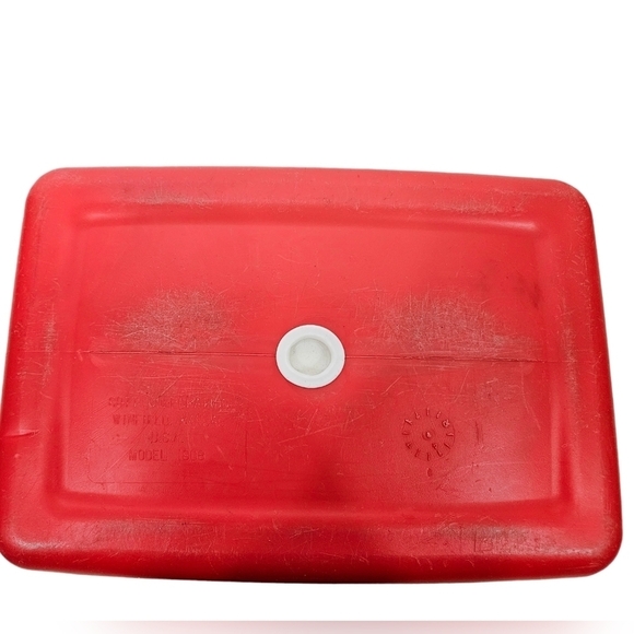 Vintage Gott 8 Quart Red & White Cooler Lunch Box Ice Chest Personal Cooler - Picture 8 of 10